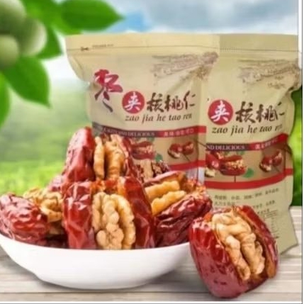 Angco walnut jujube red dates/kurma merah zao jia he tao ren