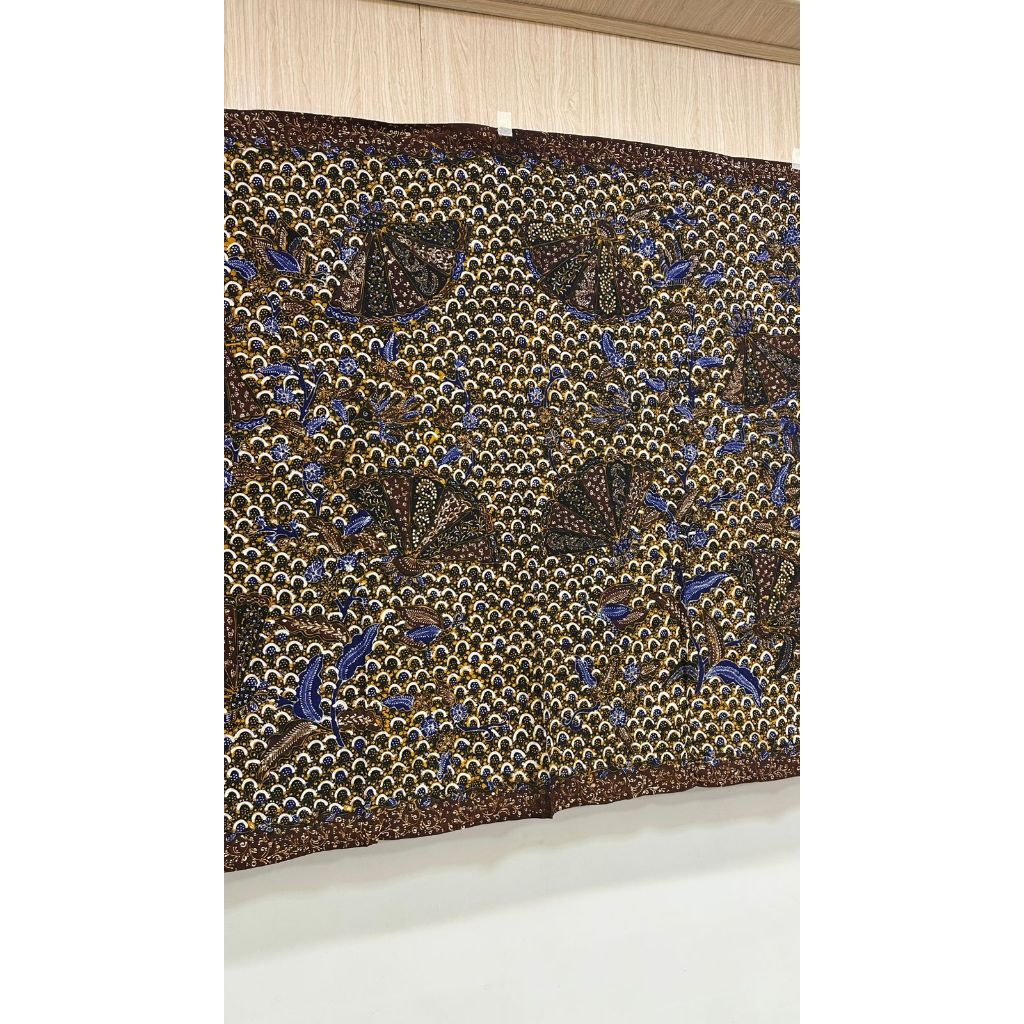 BATIK KLASIK PREMIUM, BATIK ESTEHAN 100% FULL TULIS BATIK LASEM MOTIF KIPAS DAN GUNUNG RINGGIT