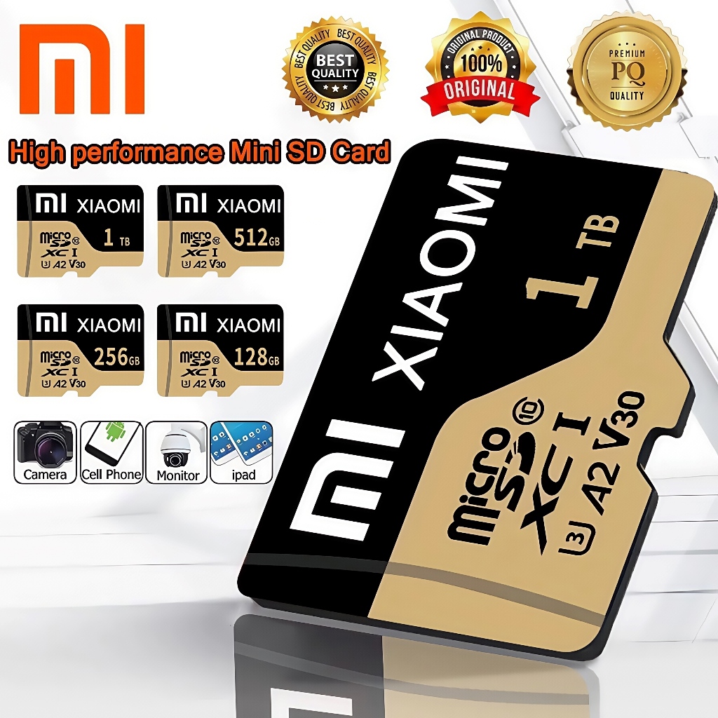 Micro SD Card XiaoMi 1TB 512GB 256GB 128GB Kartu Memori For CCTV/dengung/perekam mengemudi/phone