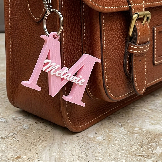 (CUSTOM) Gantungan Kunci Inisial Nama 3D Print | Initial Keychain Custom | Personalized Letter Keych