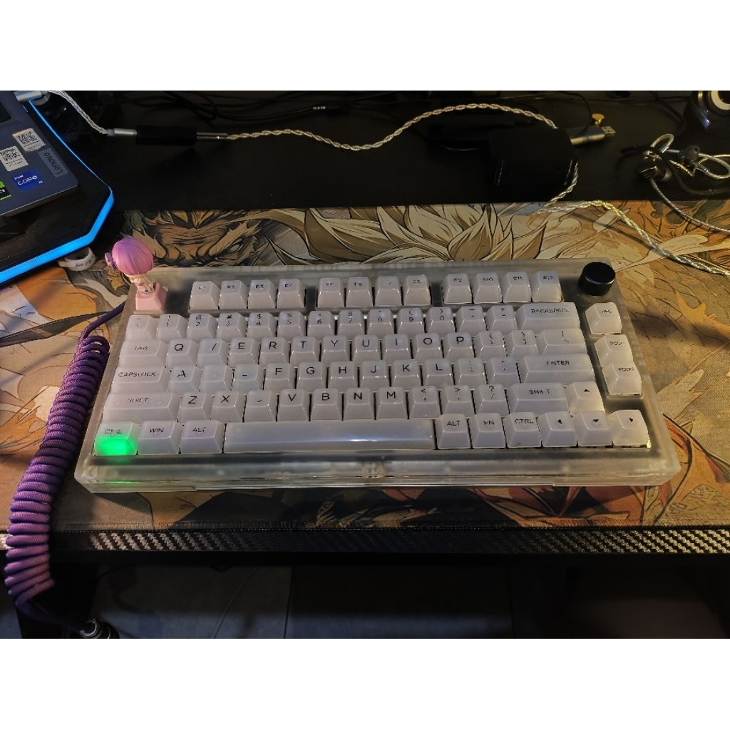 Vortex Series GT-8 (Smokey Black Edition Gateron Black Switch) 80% + Aksesoris Gasket Mount Thocky T