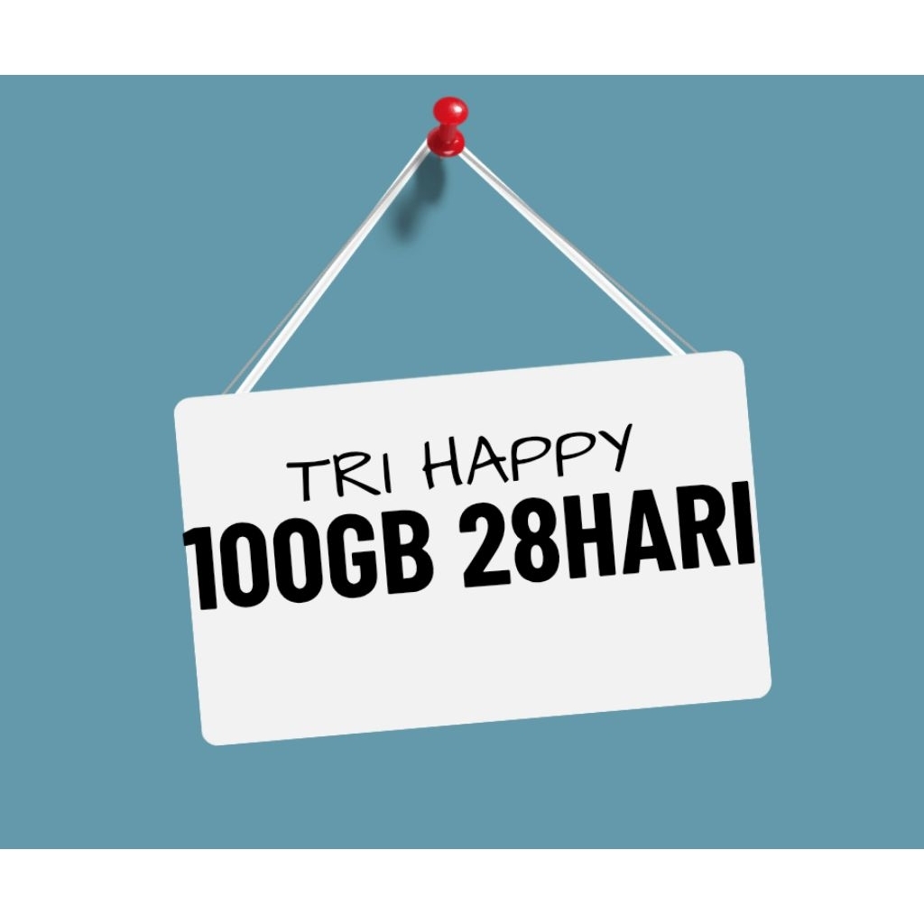 voucher paket data tri happy 100gb / kuota internet tri