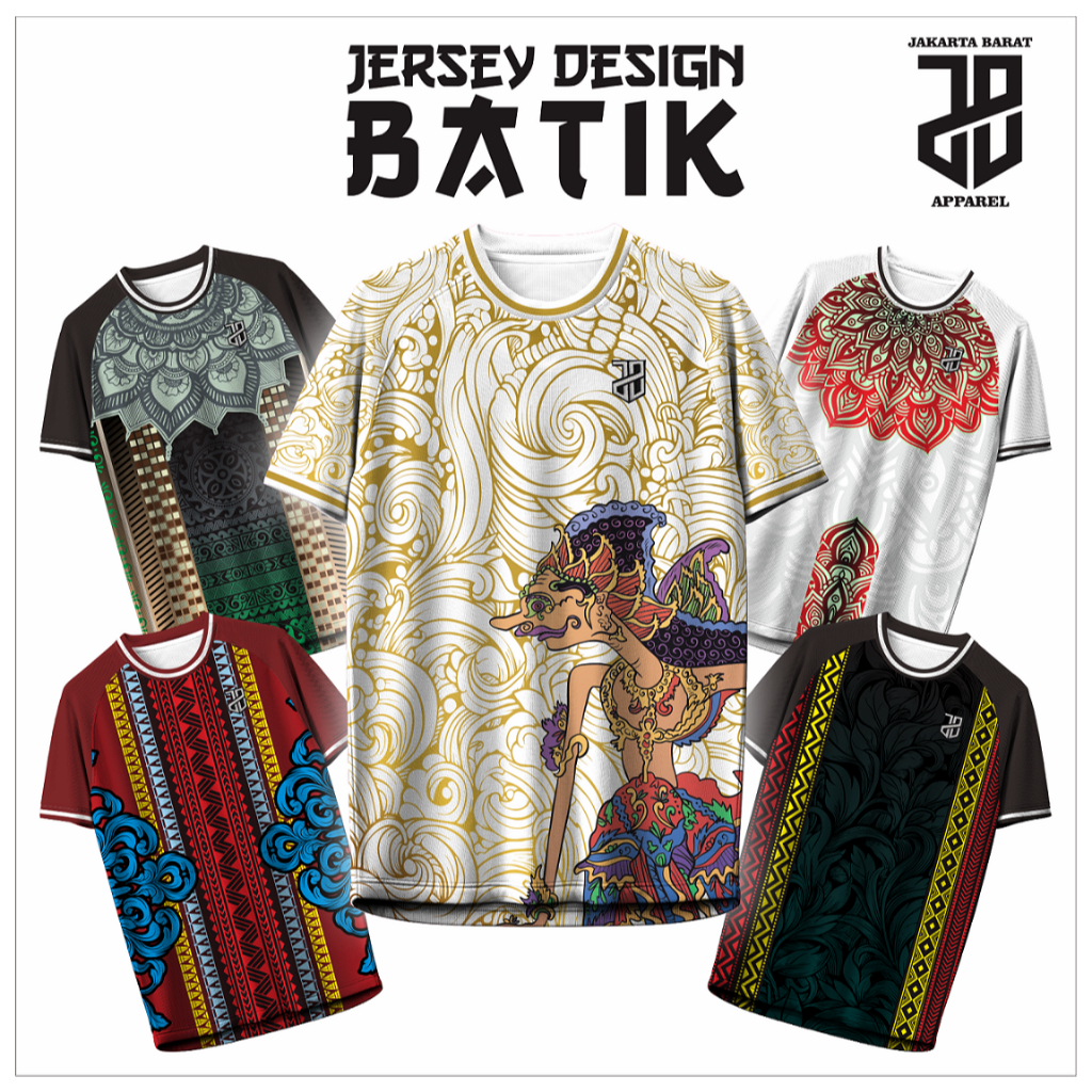 KAOS JERSEY FUTSAL BAJU BOLA MOTIF BATIK DRY FIT PREMIUM MURAH KIDS ANAK DAN DEWASA BIG SIZE