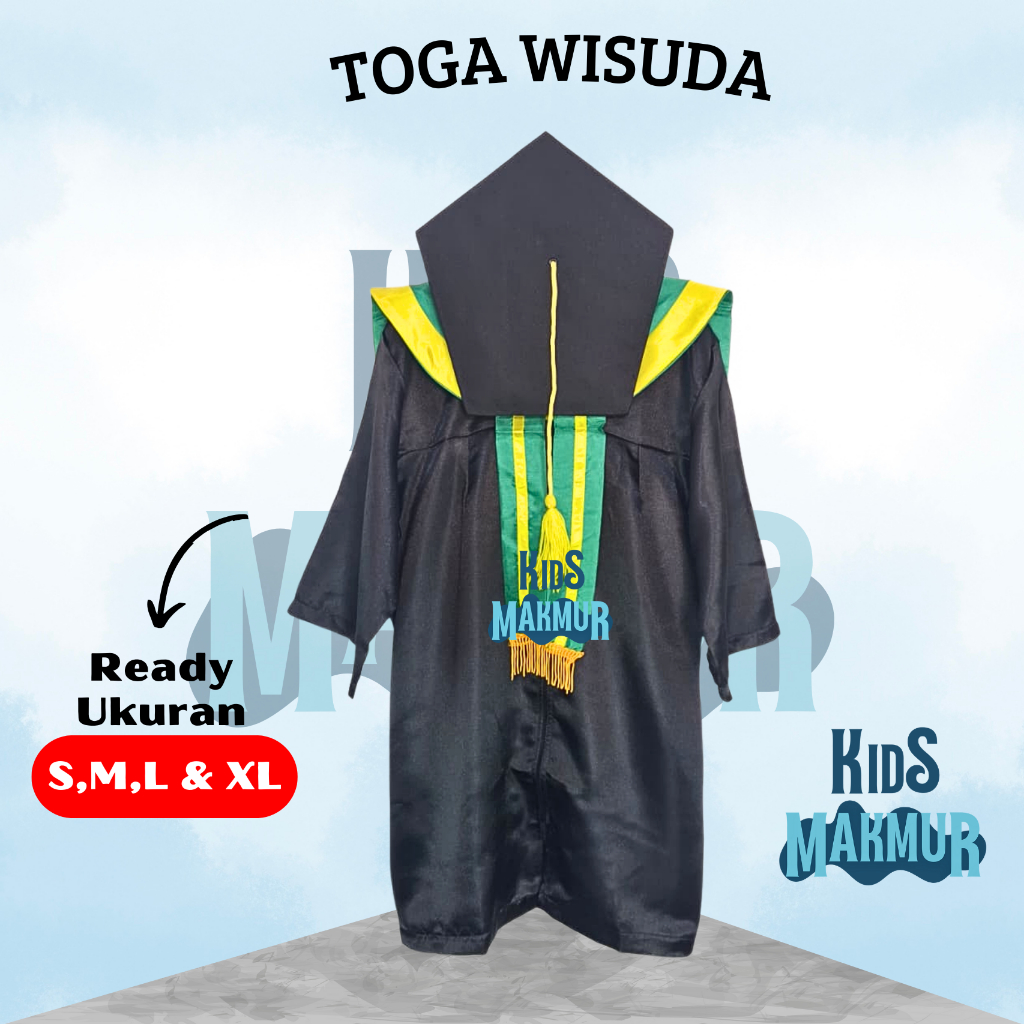 Baju Wisuda Anak TK Paud Lengkap Setelan Toga Wisuda anak