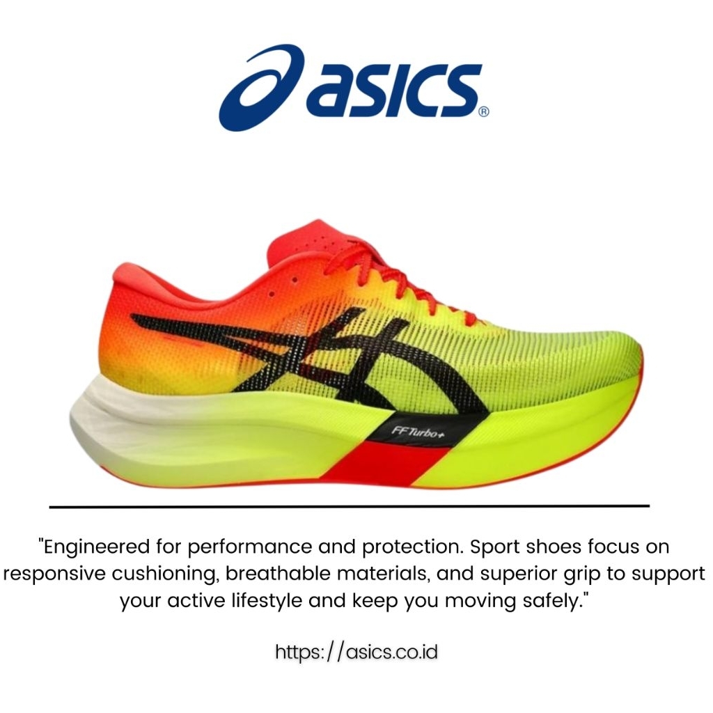 Sepatu Running Asics Metaspeed Sky Paris Safety Yellow Black Original