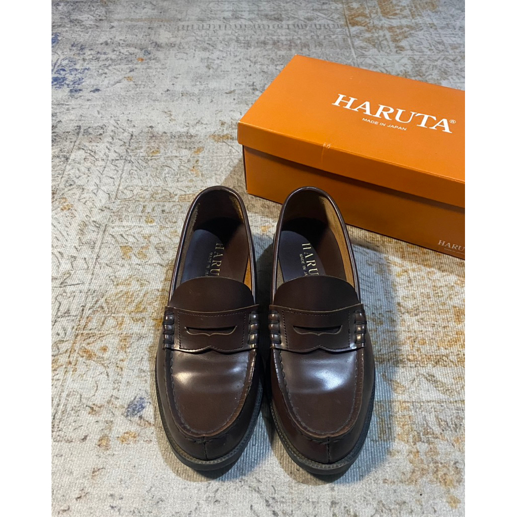 haruta 906 loafers genuine leather - brown