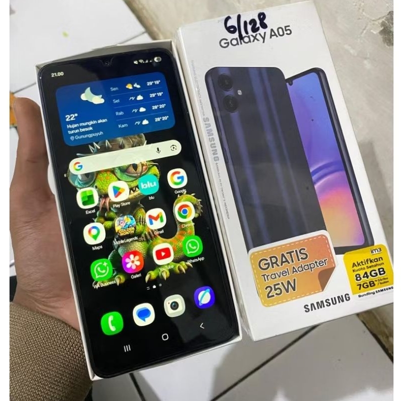 Samsung A05 6/128 bekas, second fullset
