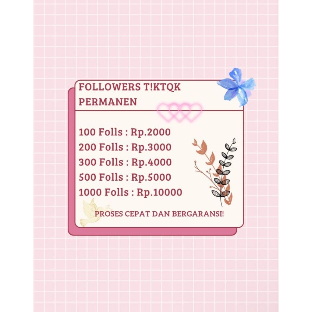 Followers TikTok Permanen Real Aktif Proses Cepat Bergaransi