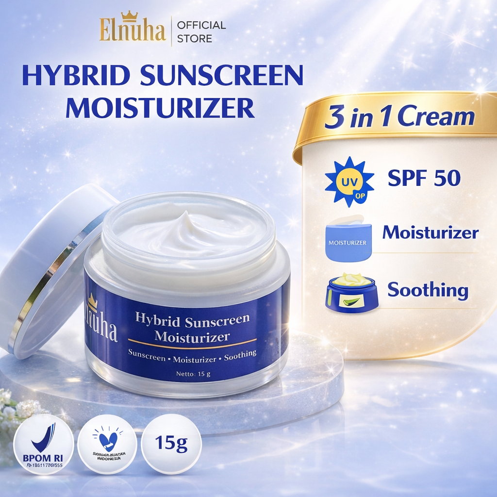 ELNUHA Hybrid Sunscreen Moisturizer SPF 50 Aman BPOM