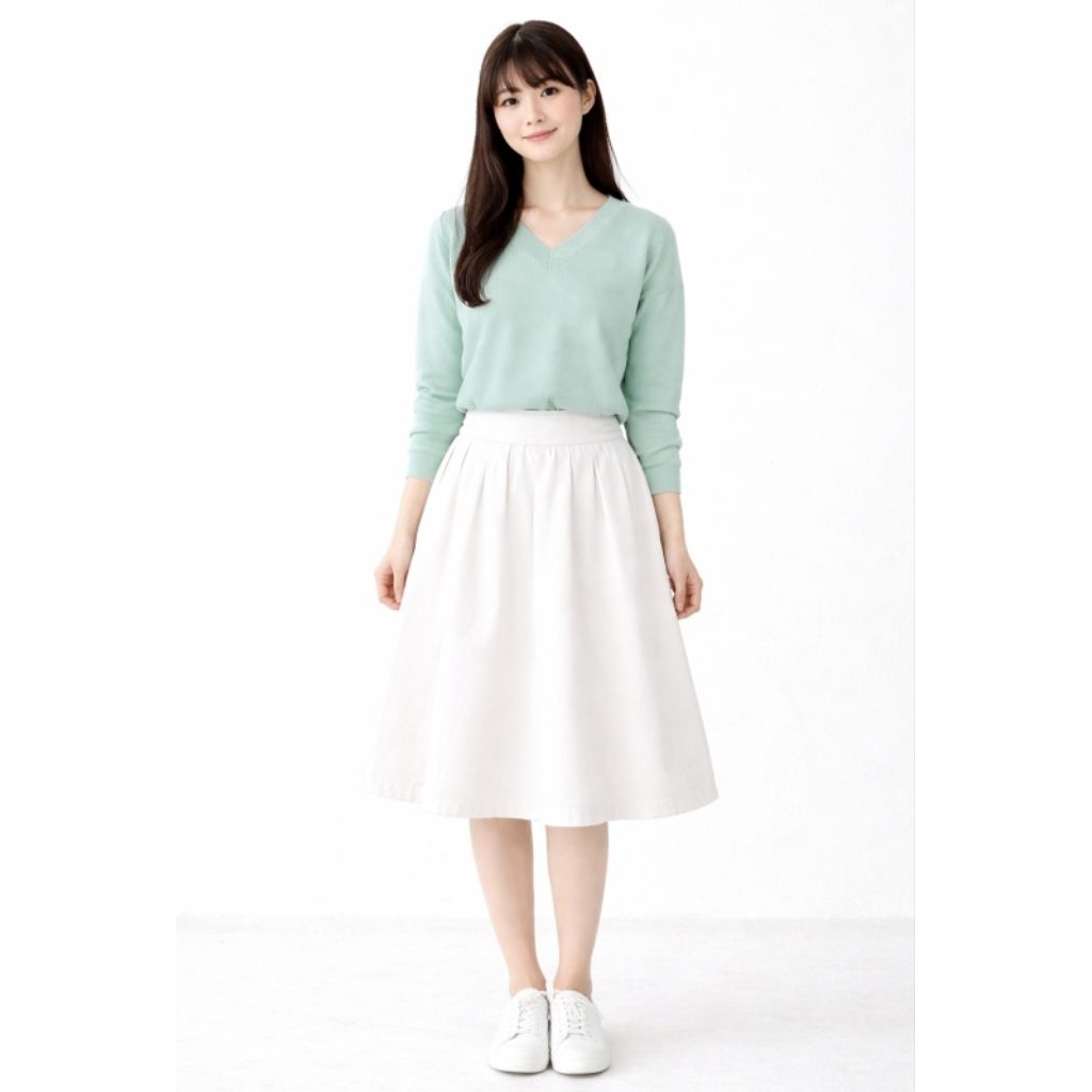 Skirt GU by UNIQLO Mini Denim White (L)
