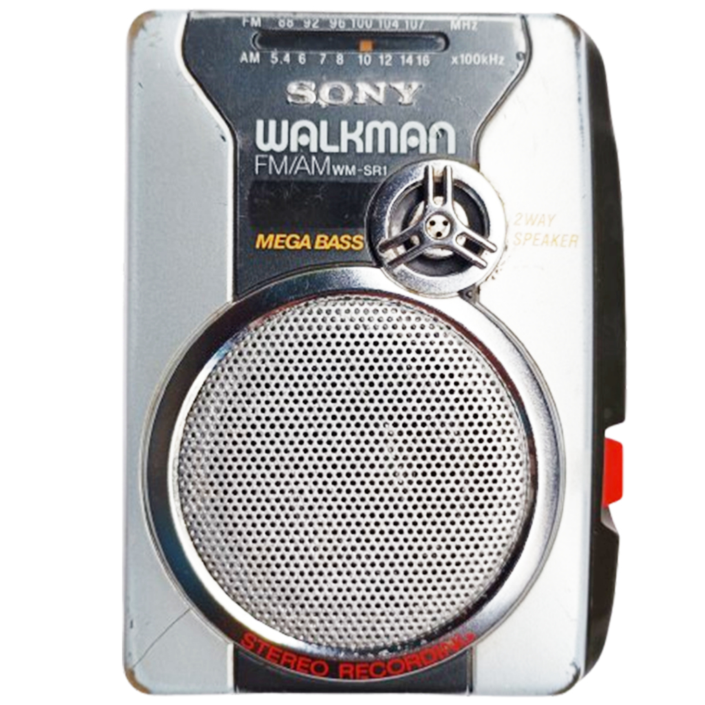 audio - walkman sony-sr1 stereo radio cassette recorder - pemutar kaset pita, radio, dan rekam