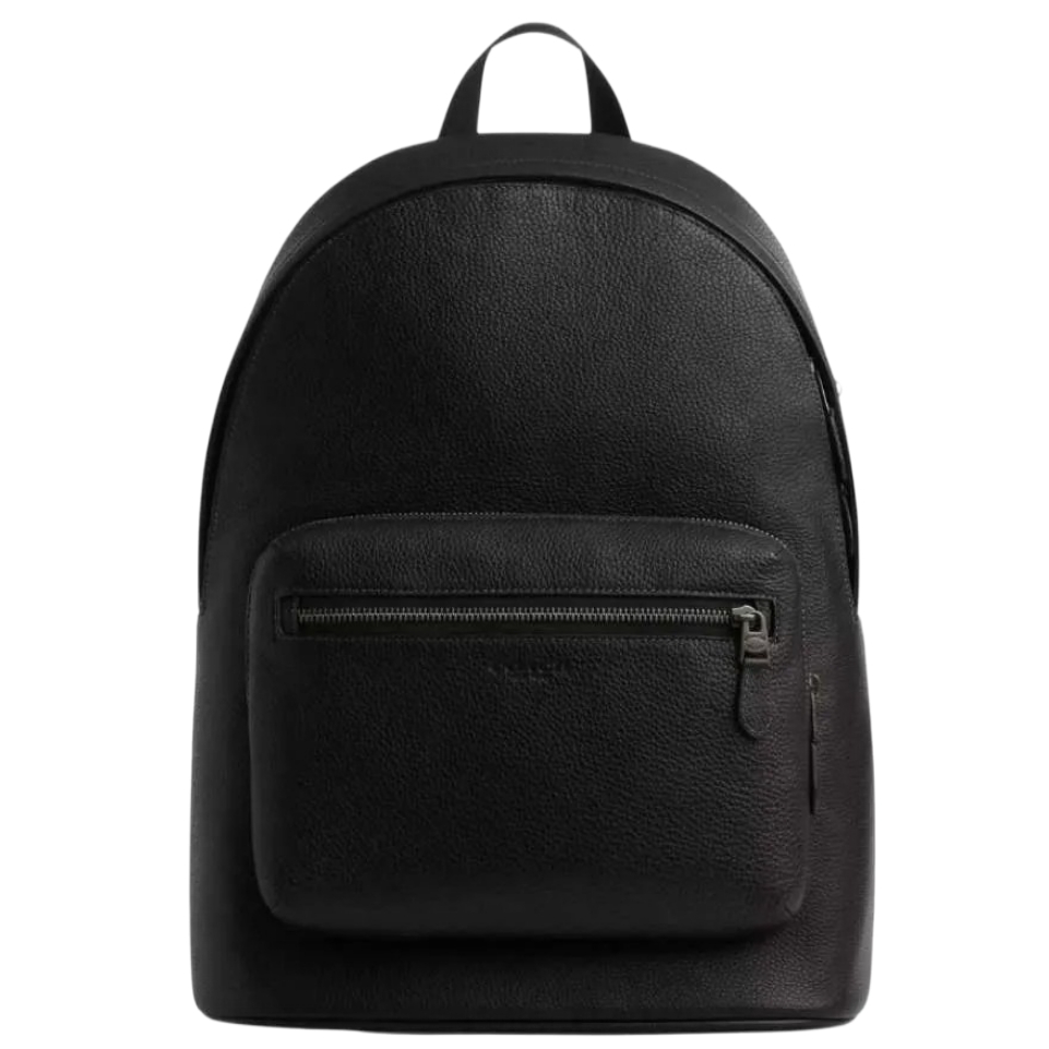 Coach West Leather Black Backpack / Tas Branded Original