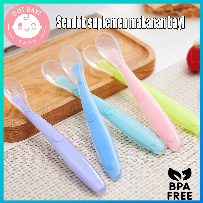 Dot Bayi Shop Sendok makanan bayi / sendok bayi/sendok makan bayi/sendok bayi silikon