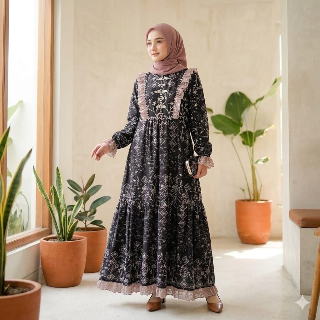 GAMIS TAKANA BALIMO KATUN BORDIR KERANCANG PAYET