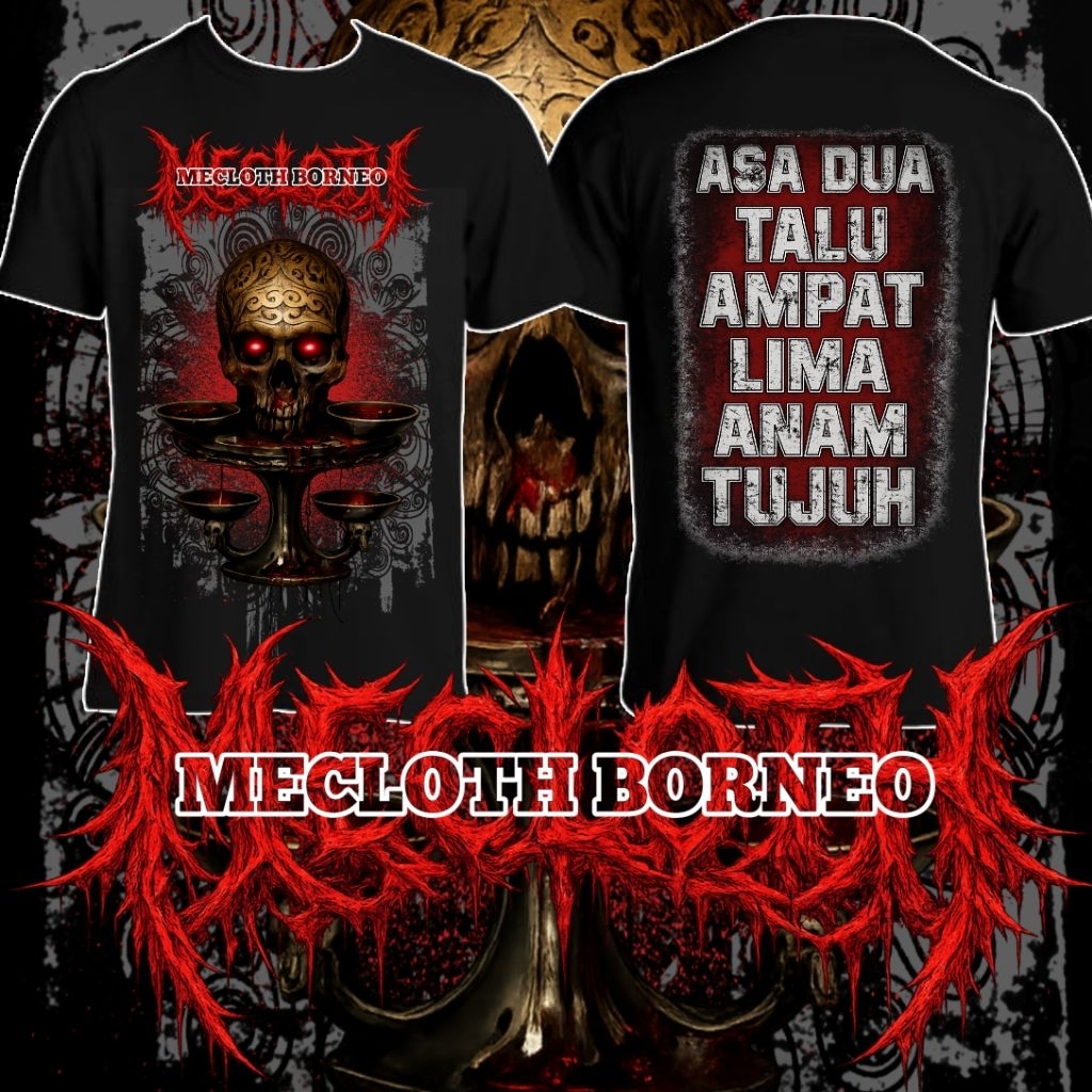 MECLOTH BORNEO || "25-03" kaos dayak+stiker-bahan premium katun combat 24s cocok untuk cewek cowok