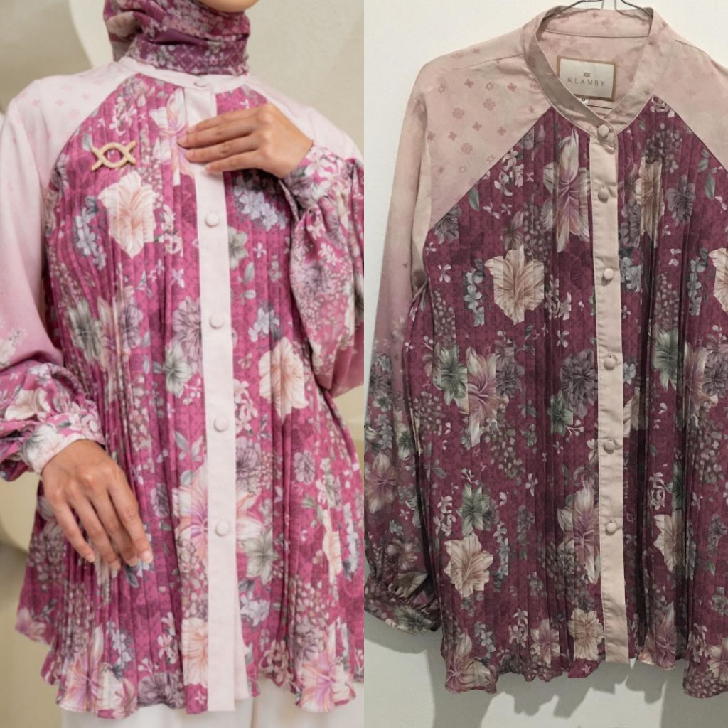 Kemeja Motif Wearing Klamby Muraya Berry Blush Not Zaskia Sungkar Vivi Zubedi Hey Local Buttonscarve