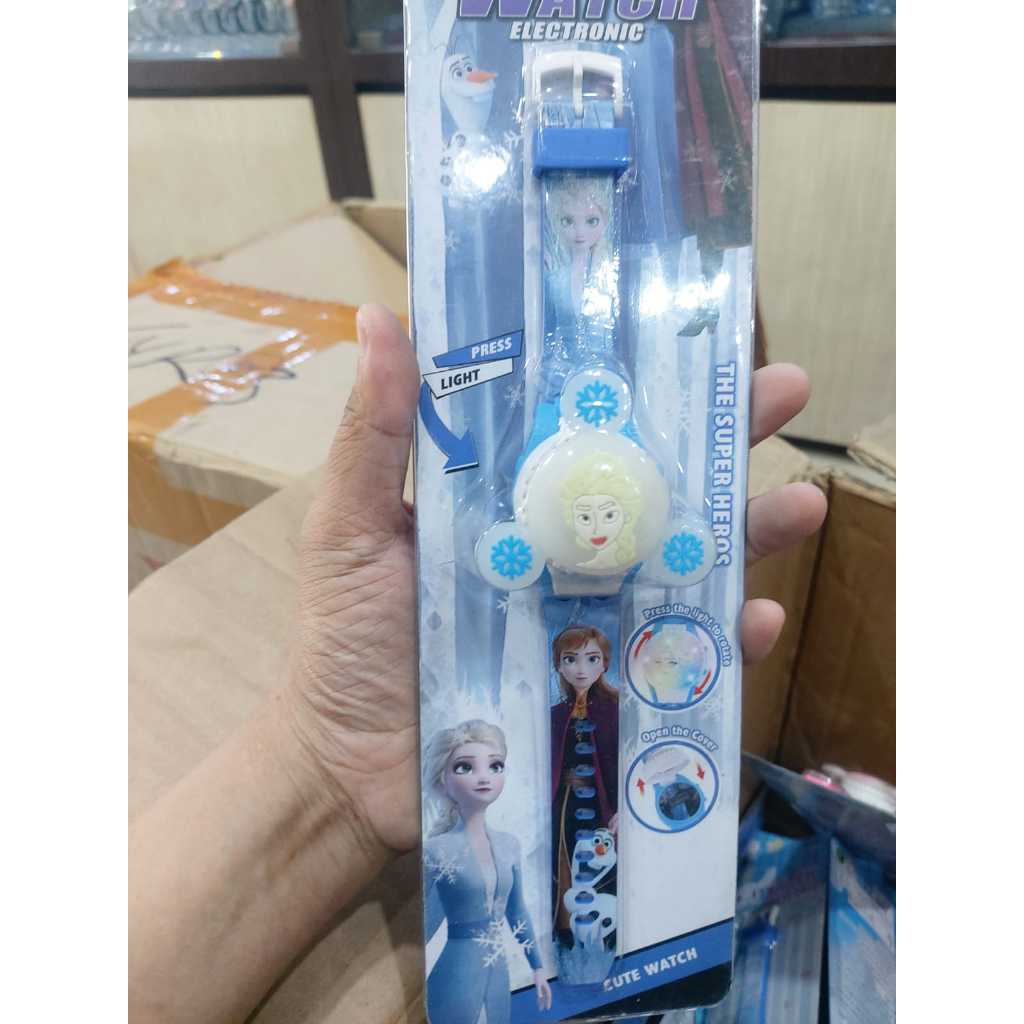 Jam Tangan Anak Spiner Melodi Karakter Frozen