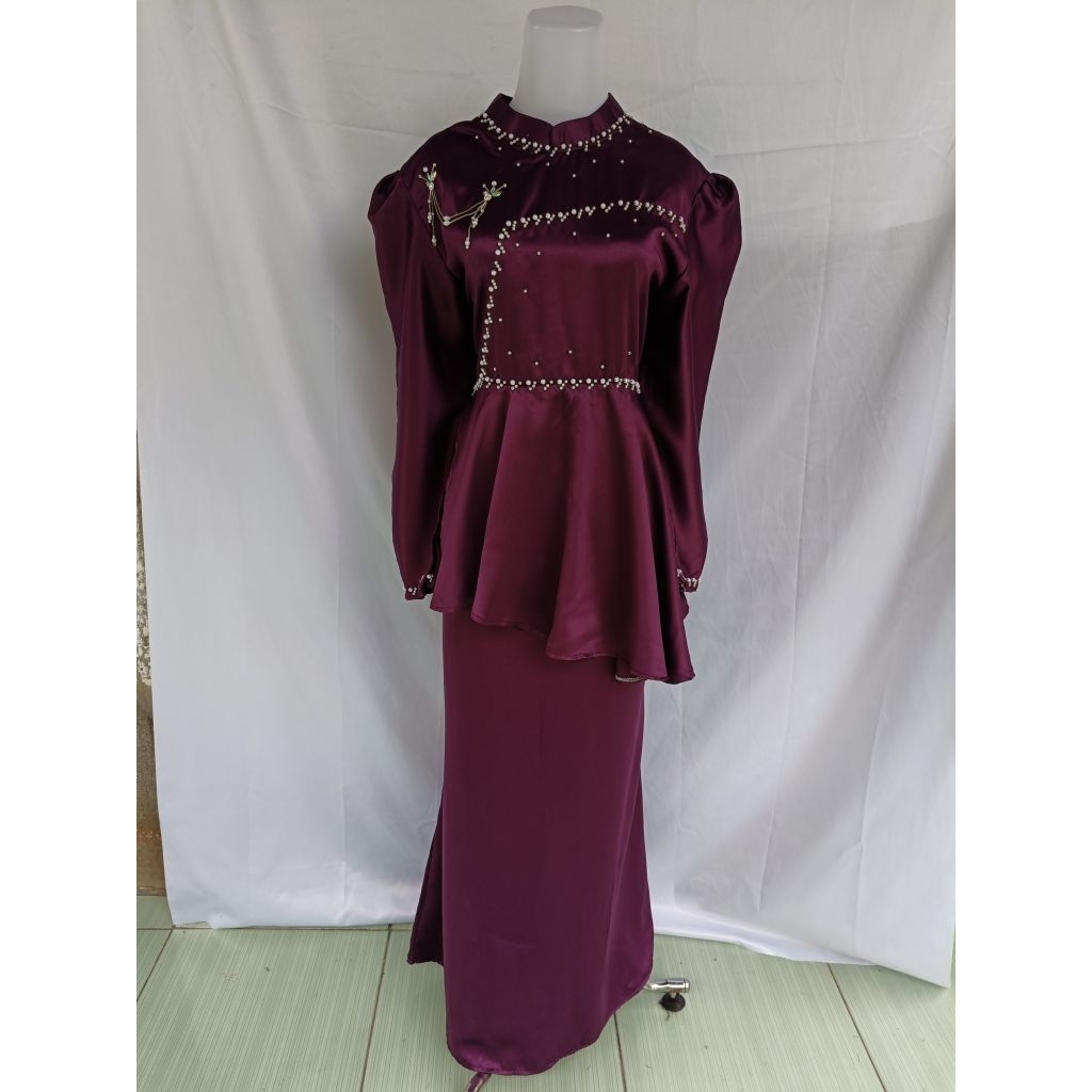 dress satin semi duyung couple dress ibu dan anak dress bridesmaid dress seragam dress pesta gamis s