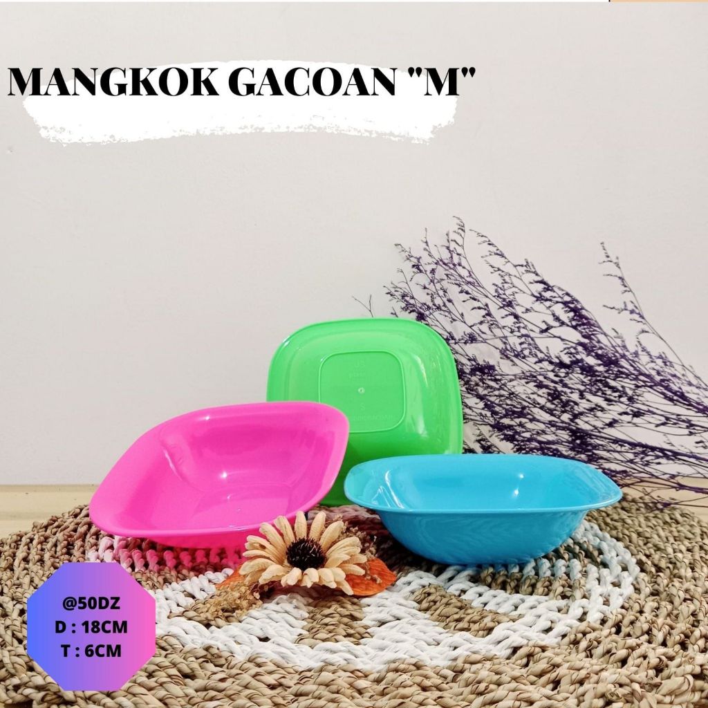 ( AJ ) Mangkok Gacoan Medium // Mangkok Gacoan Warna Random // Mangkok Gacoan Bahan Plastik