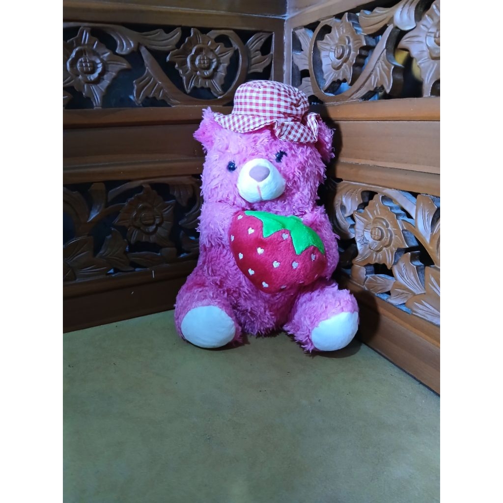 boneka teddy pink kecil