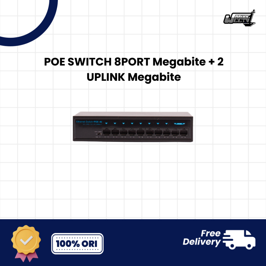 POE SWITCH 8PORT Megabite + 2 UPLINK Megabite | poe switch 8port megabite