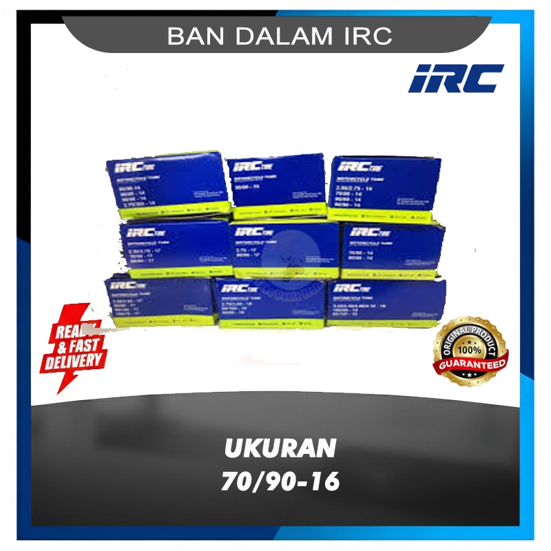 Ban dalam IRC ring 16 ukuran 70/90-16, 80/90-16 , 90/100-16 motor skywave nouvo Accessories Motorcyc