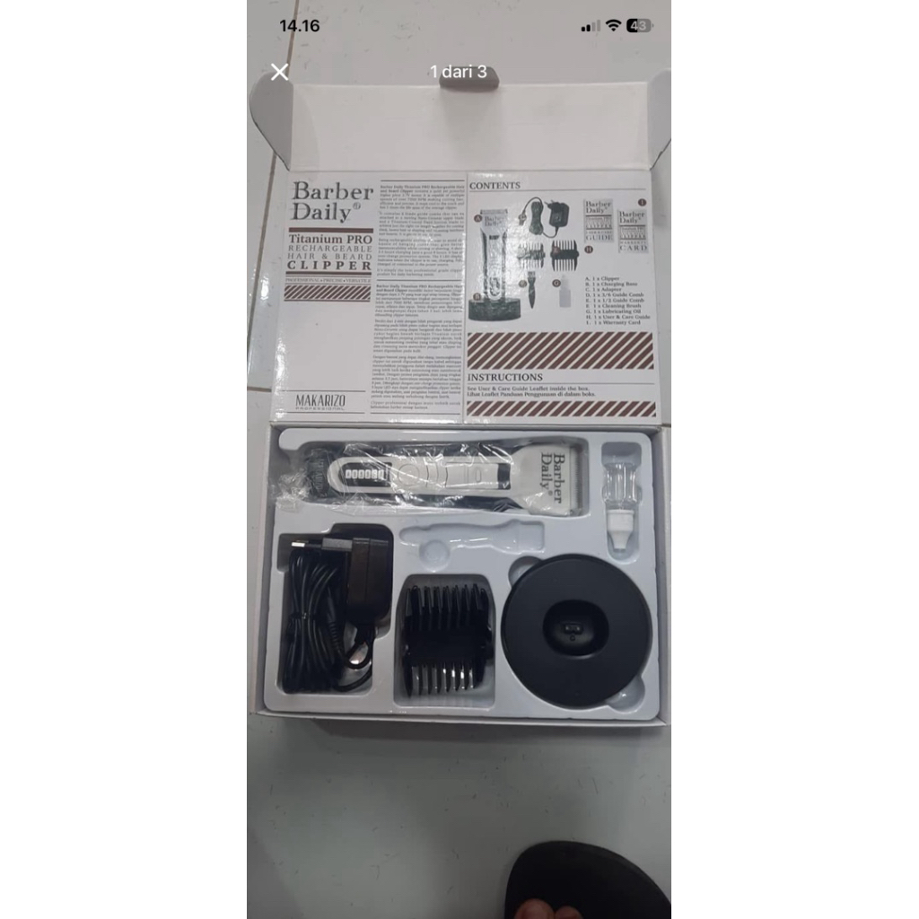 HAIR CLIPPER makarizo bekas second barber