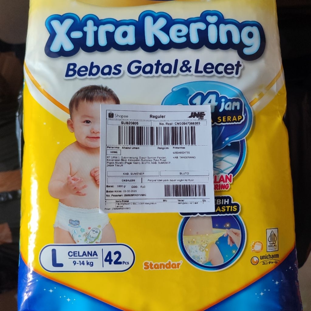 MamyPoko Jumbo L42 Mamypoko L 42 set Ibu & Bayi Lainnya