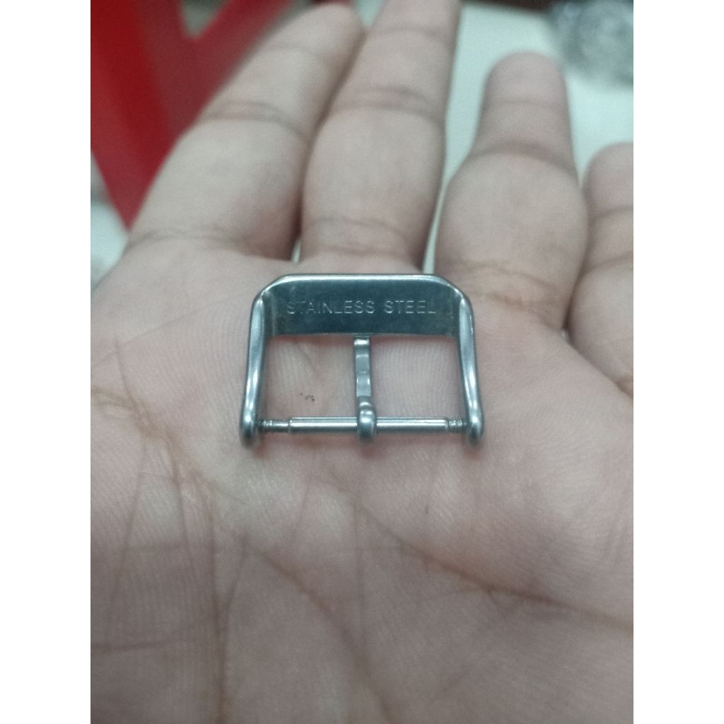 BUCKLE/PENGAIT TALI JAM TANGAN ALBA  ORI/ASLI STAINLESS STEEL LOGO