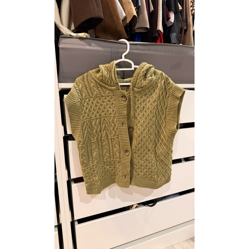 SECOND HOODIE SLEEVELESS RAJUT LOOKBOUTIQUE STORE