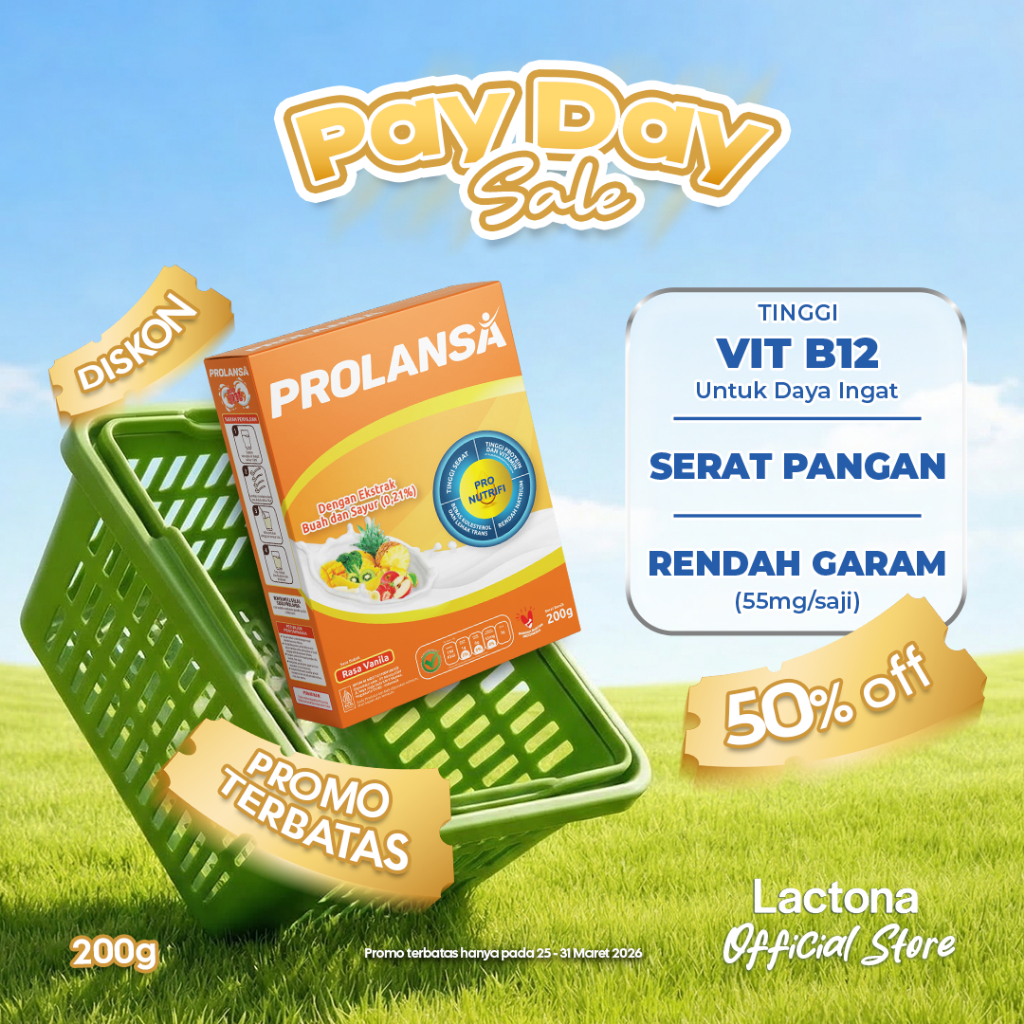 PROLANSIA Vanila Susu Lansia 200 Gram (Nutrition for Elderly)