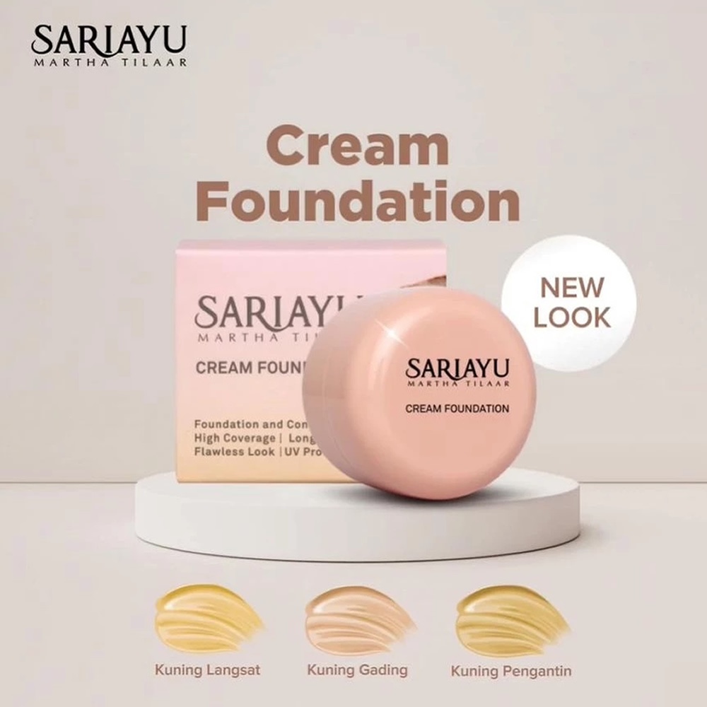 SARIAYU Creamy Foundation UV Protection Cream 13gr - Cocok untuk Semua Jenis Kulit