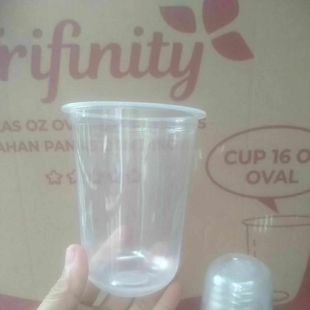 Gelas cup 16 oz oval