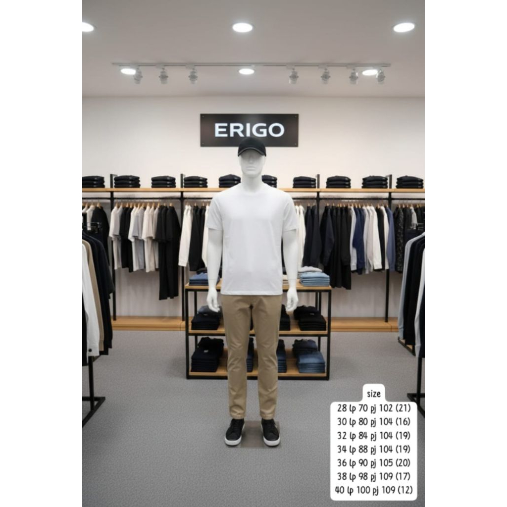 celana Erigo ready size jumbo 28-40 celana panjang pria casual