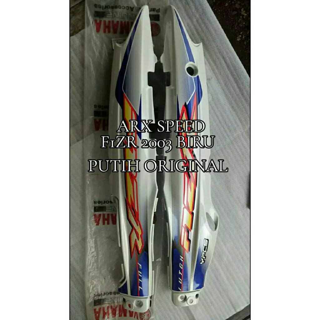 COVER BODY BODI BELAKANG F1ZR FIZR 2003 BIRU PUTIH ORIGINAL