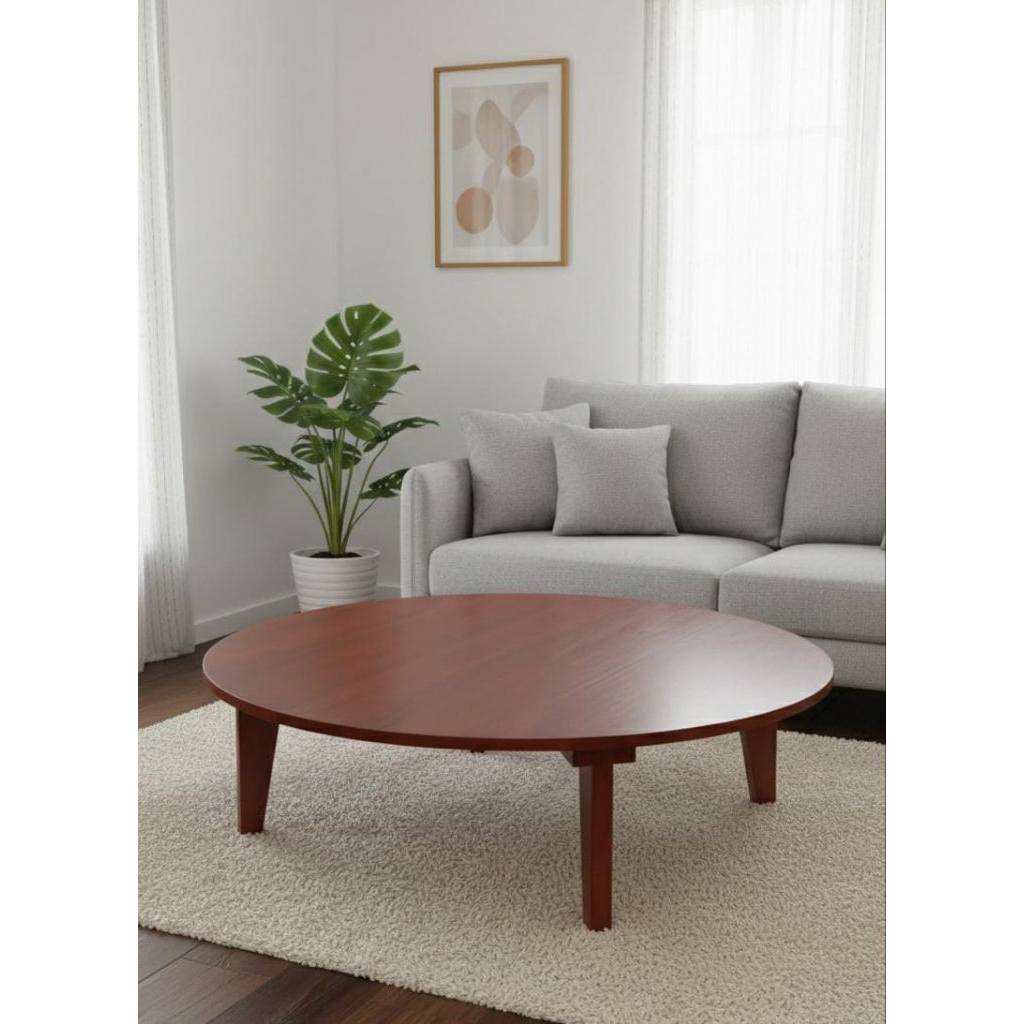 meja bulat lesehan diameter 100cm tinggi 30cm