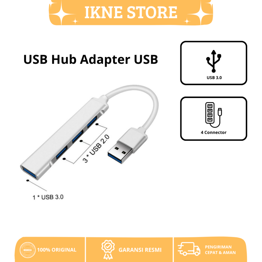 USB Hub 4 Connector Adaptor USB