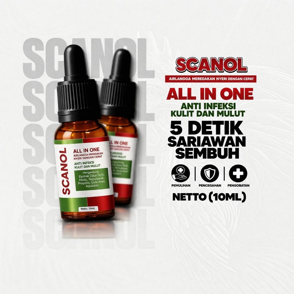 SCANOL - OBAT TETES SARIAWAN HERBAL 10ML, UNTUK ANAK-ANAK / DEWASA AMPUH ATASI MASALAH SARIAWAN BIBI