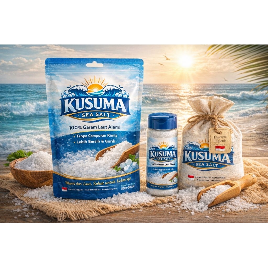 GARAM LAUT MURNI | GARAM LAUT  | GARAM GROSOK BY KUSUMA| SEA SALT | GARAM ALAMI | GARAM SERBAGUNA