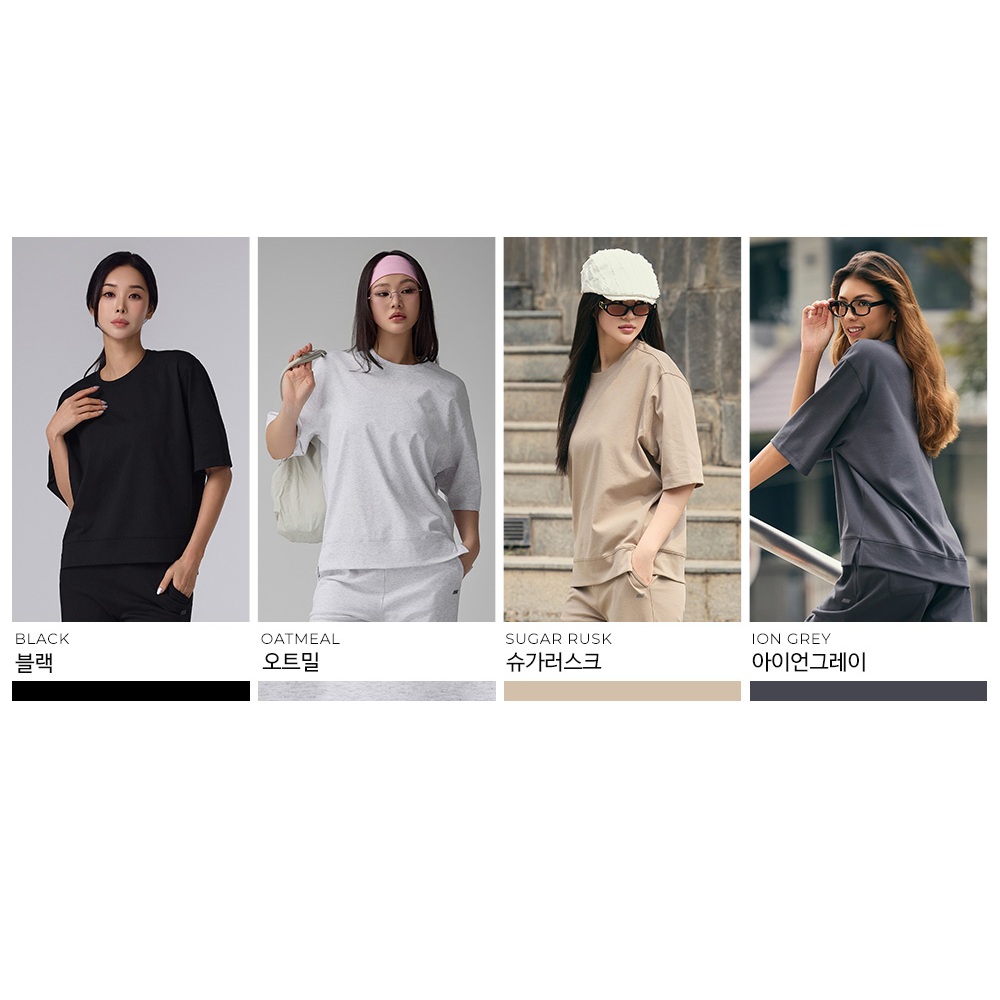 STL Korea Forte Line Knee-length Sweatshirt Cotton