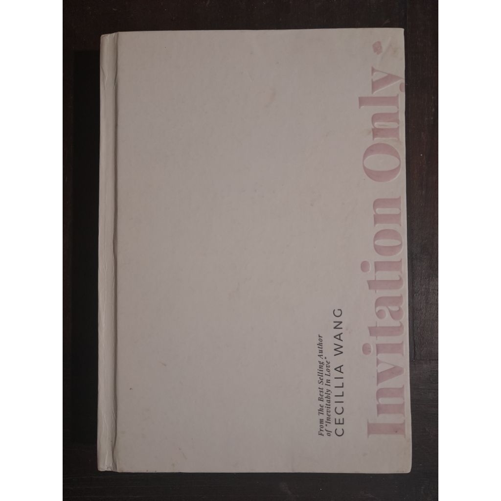 (preloved) invitation only hard cover - cecillia wang