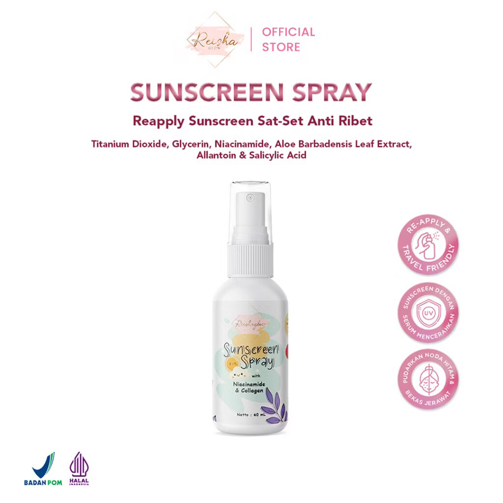 Reisha Glow Sunscreen Spray 60ml