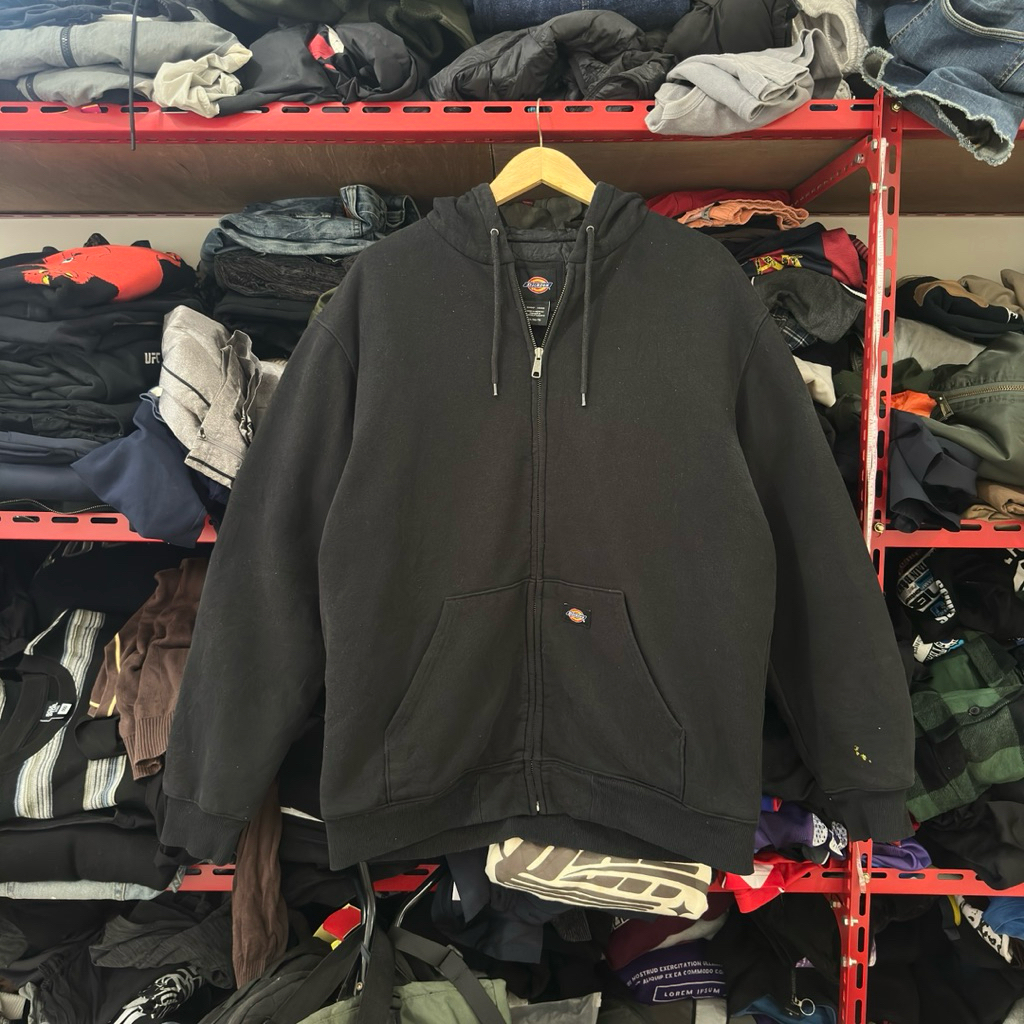 Active flecce jacket Hoddie zipper dickies rain deffender hitam like new rare item