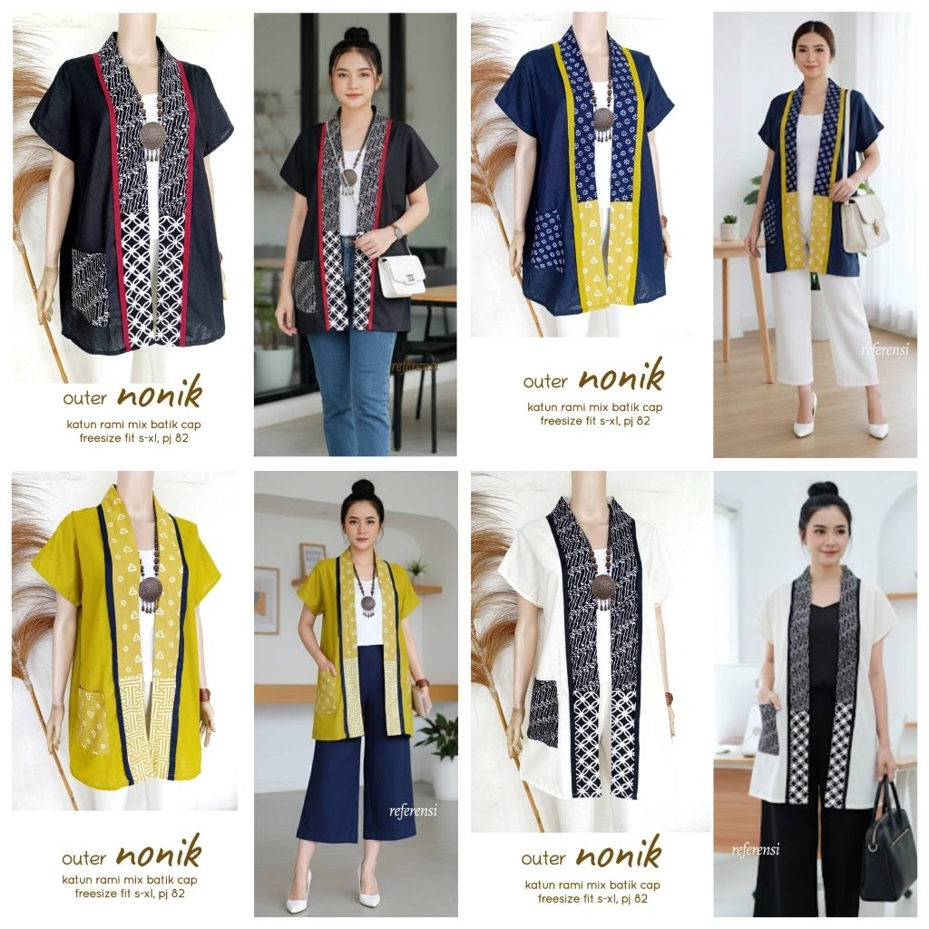 Outer Cardigan Blazer Etnik Batik Wanita Outer Nonik Lovia Samosa