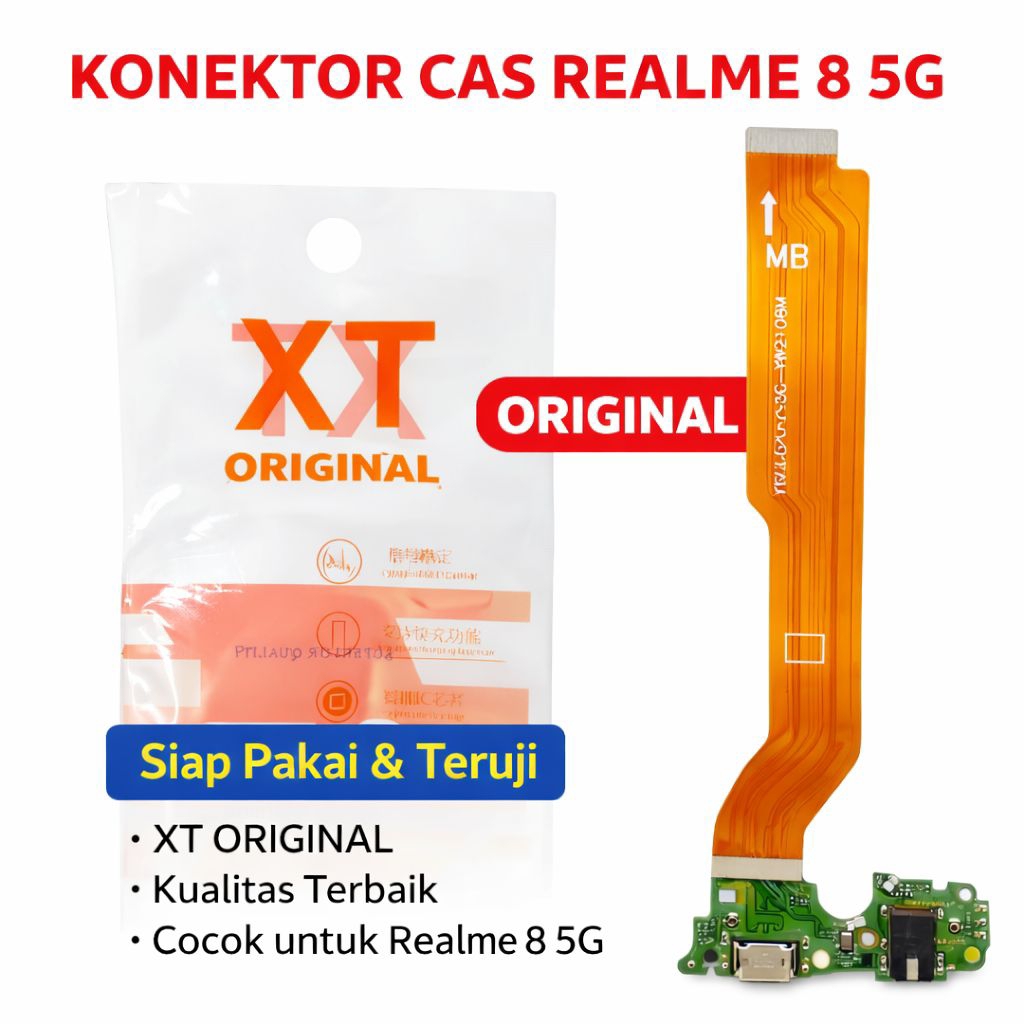 Konektor Cas Realme 8 5G XT Original Papan Cas Charger Flexible Dock Charging Realme 8 5G