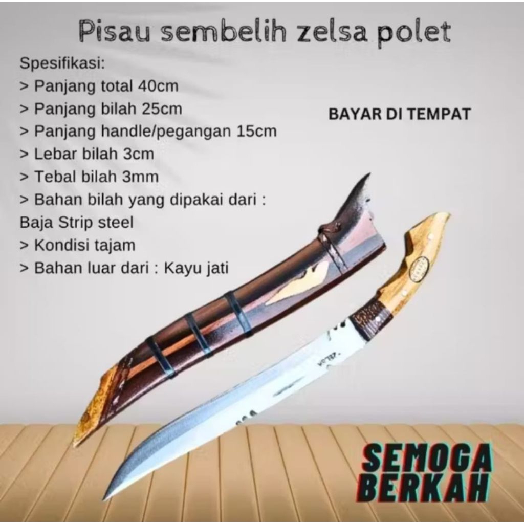 putra katana TERLARIS GOLOK BAJA PUTIH ASLI GOLOK SEMBELIH SAPI ZELSA UKIR UKURAN JUMBO TAJAM KUALIT