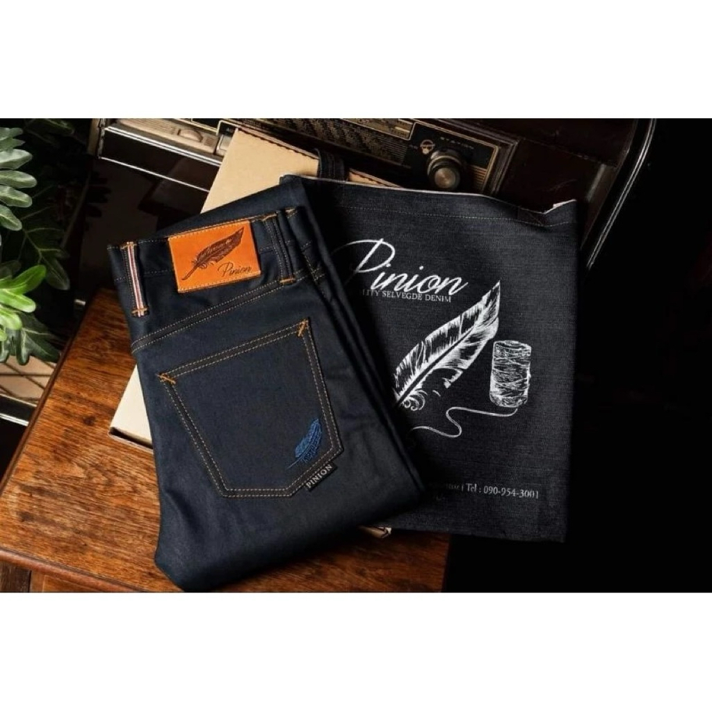 Pinion Denim - MACAW - 14oz - Unsanforized - Red And Yellow Selvedge Denim