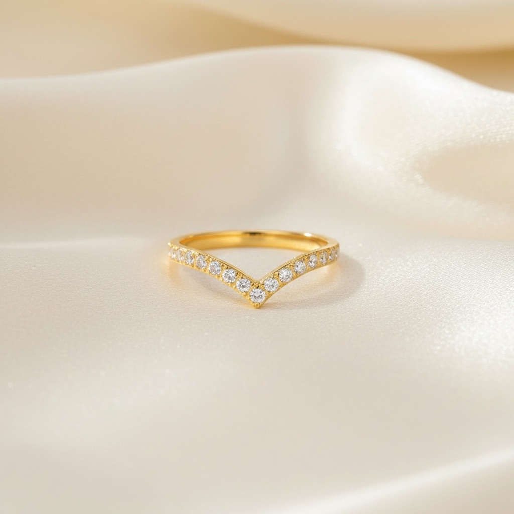 Cincin Xuping Viral Motif Fuji Later V Full Permata Lapis Emas 24K SUPER