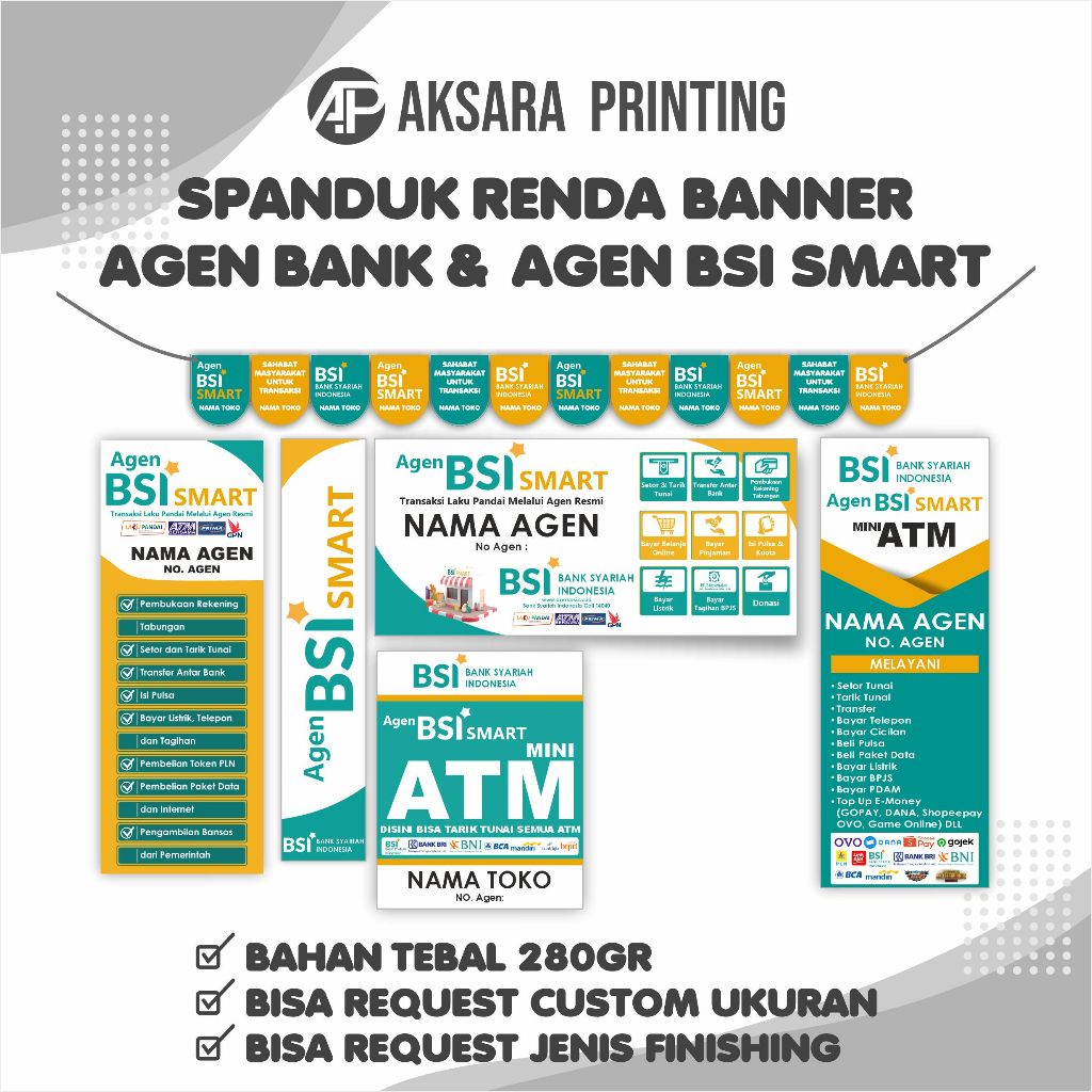 SPANDUK BANNER BANER AGEN BSI SPANDUK BANNER RENDA AGEN BSI