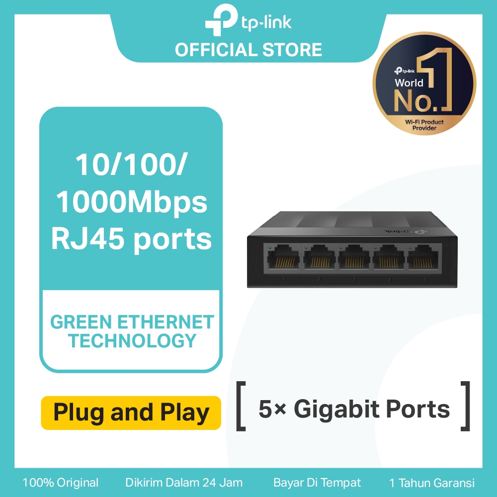 TP-Link LS1005G | 5 Port Gigabit Unmanaged Switch | Desktop Ethernet Splitter | 10/100/1000Mbps